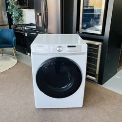 Samsung 7.5 Cu. Ft. White Front Load Electric Dryer With Steam Sanitize+ - DVE45RW/A3 NPLNY