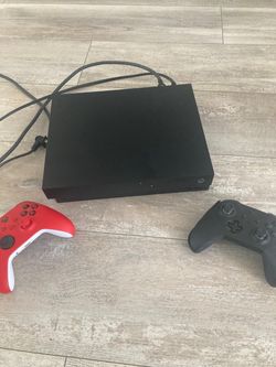 Xbox One X Console with Two Controllers