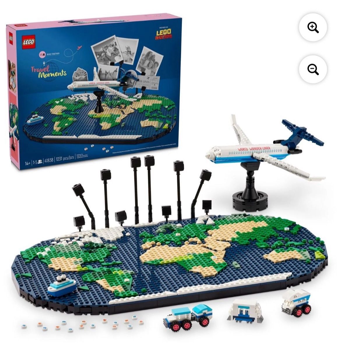LEGO Travel Moments Building Set, World Map for Travelers, Best Gift for People Who Travel, Toys for Boys and Girls Ages 14 and Up, Imaginative Activi