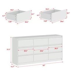 🥨FUFU & GAGA - 9 - Drawer Horizontal Dresser: Maximize Storage, Simplify Spaces - White