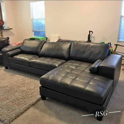 Nokomis Large And Wide L Shape Modular Black Sectional Couch Set ⭐$39 Down Payment with Financing ⭐ 90 Days same as cash