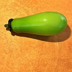 Blown Glass Green Squash