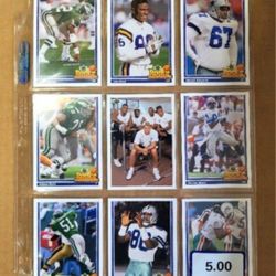 🏈 9 Card Lot - 1991 Upper Deck ROOKIE Cards 