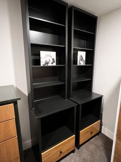 Office Furniture New, Custom 94” High Black Satin