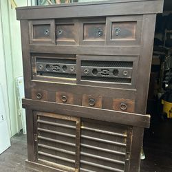 Antique Japanese Mizuya Tansu kitchen chest
