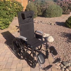 Wheelchair New 18” Seat With Elevating Leg And Footrests 
