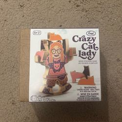 Crazy Cat Lady Wood Stacking Game