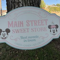 Disneyland Main Street sweet Store Sign 