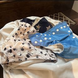 Cloth Diapers, Inserts, And A Wet Bag