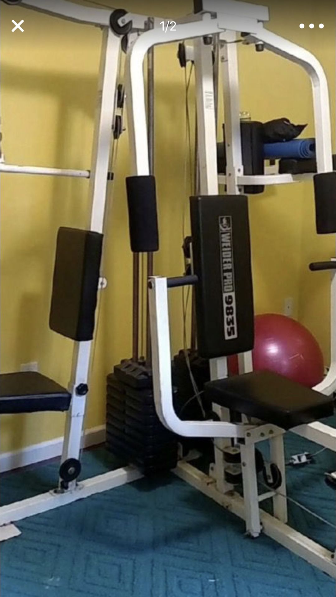 Weider pro 9835 exercise chart sales
