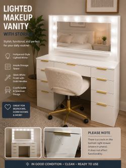 Vanity and chair