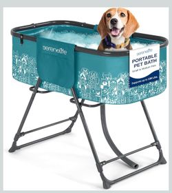 Portable Dog Bath with Built in Drain Brand New