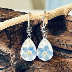 Handcrafted Botanical Earrings/ .925 Sterling Silver