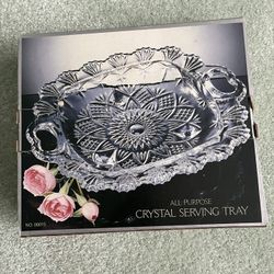 All Purpose Crystal Serving Tray 10.5“ X 9“