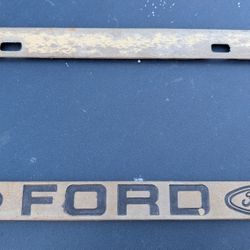 Vintage Ford License Plate Frame Solid Brass Retro 80s 90s Car Truck