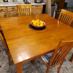 Wooden Dining Table With Chairs