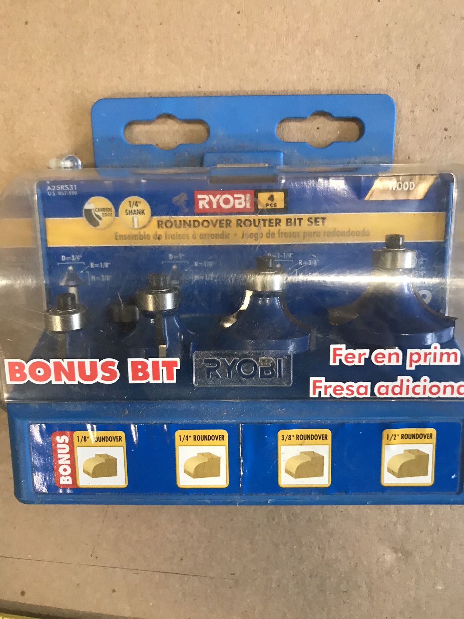 New In Box - Ryobi & Warrior 1/4” Router Bit Sets