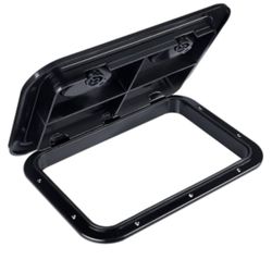 Black - smartmarine Marine Deck Access Hatch, Rectangle Boat Hatch & Lid,Boat Deck Hatch Lids