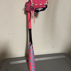 Girl Bat And Glove