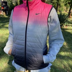 Nike Pink/Black Ombré Reversible Puffer Vest