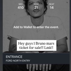 Bruno Mars Single Ticket