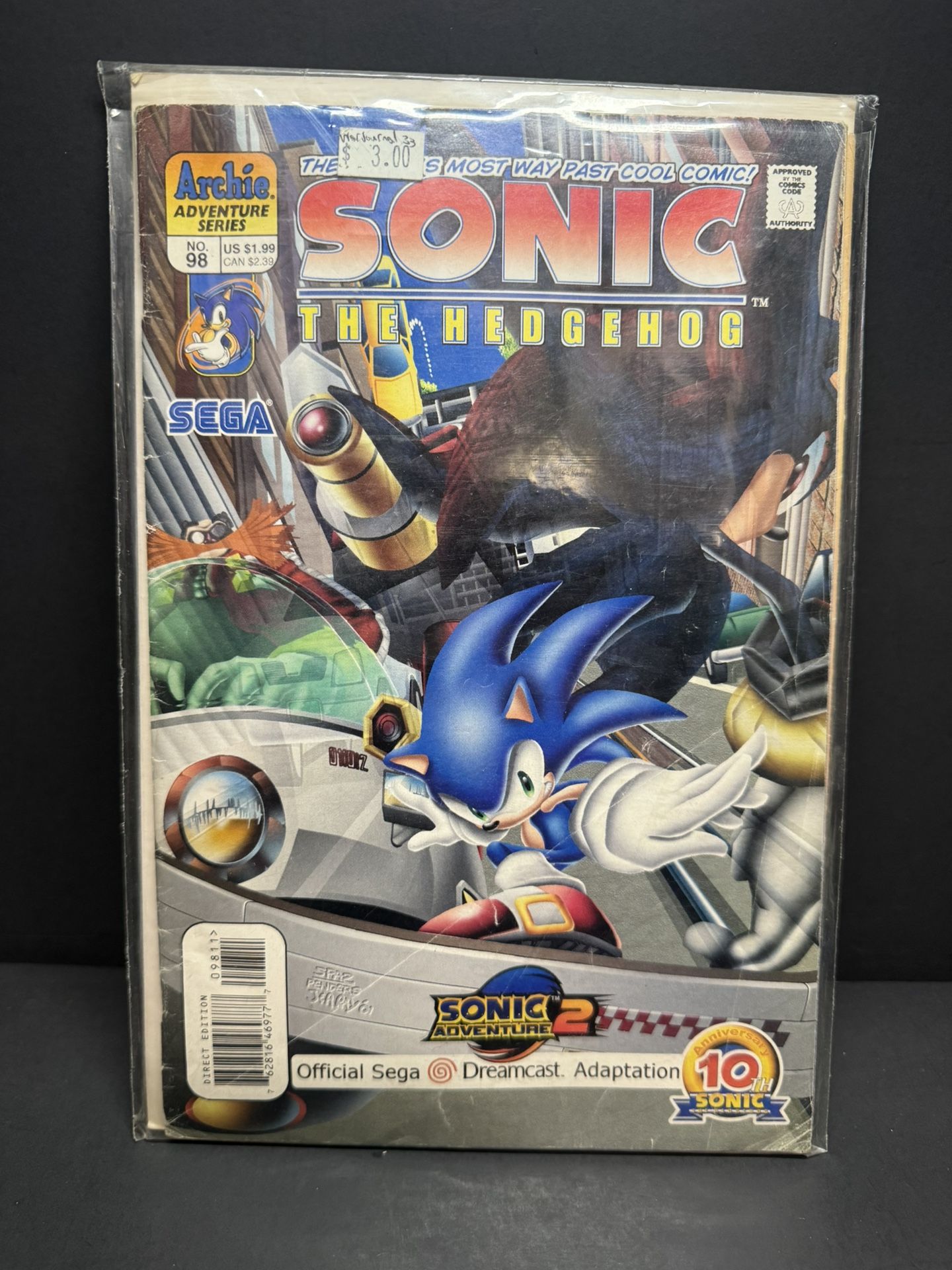 Sonic The Hedgehog #98 - 1st appearance of Shadow - Archie Adventures 2001