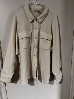 Victoria Secret PINK XL Cream Oversize fleece 