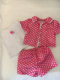 American Girl Doll brand Polka Dot Balloon Pajama Shorts Set
