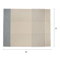 Article- 8 x 10 Indoor/Outdoor Rug-Mist Blue SKU25845,  Like New, Perfect Condition