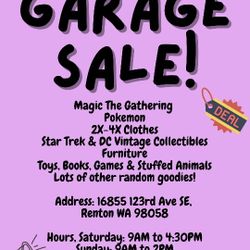 YARD SALE TODAY