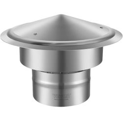 VEVOR 6-Inch Stainless Steel Chimney Cap – All-Weather Vent Cover with Reinforced Hardware, Easy to Install
