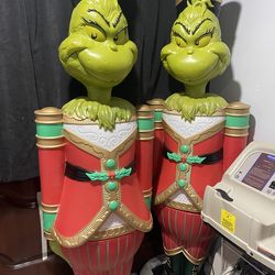 Dr. Seuss Grinch Nutcrackers Blow Mold Christmas