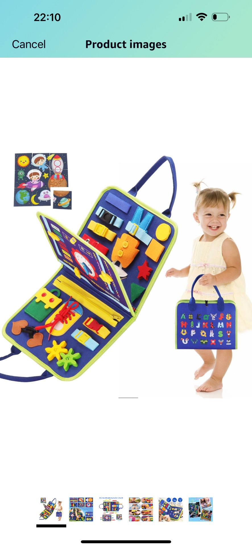 Brand New Busy Board Montessori Toy, Preschool Learning Activities for Learning Fine Motor Skills-Autism Toddler Travel Toy