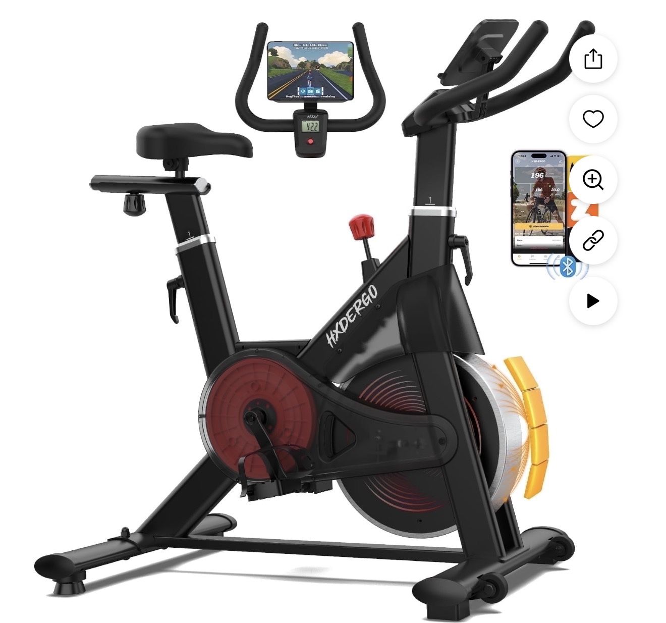 HXD ERGO Exercise Bike, Air & Magnetic Resistance Stationary Bike