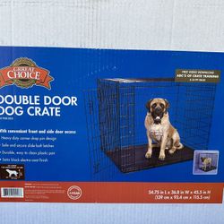 2 Brand New Double Door XL Metal Dog Cages 