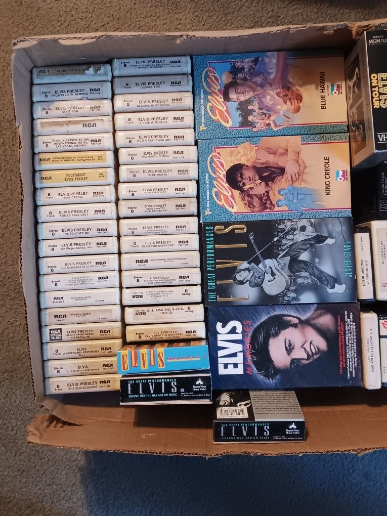 Elvis Presley VHS And 8 Tracks