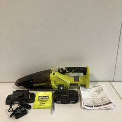 RYOBI ONE+ 18V Lithium-Ion Cordless EVERCHARGE Hand Vacuum Kit with 1.3 Ah Compact Battery and Wall Adaptor/Charger