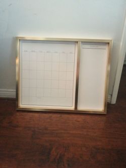 Dry Erase Calendar board W/ To Do list