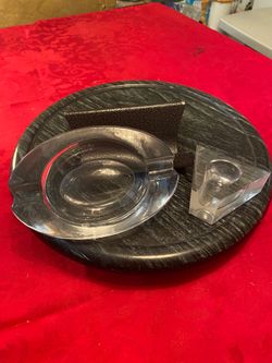 TWO HEAVY DUTY COOL CIGAR ASHTRAY