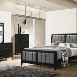 NEW BLACK WOOD QUEEN BEDROOM SET ! MINAS HOME FURNITURE ! 851 Van Houten Ave Clifton NJ 07013 
