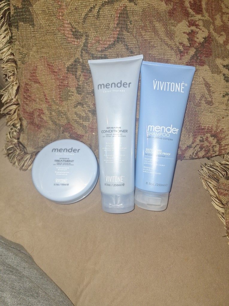 Vivitone MenderColor Hair Treatment 1 Shampoo 1 Conditioner 1 Mender Intensive Treatment. Retail For All Is $75. Will Sacrifice For $25