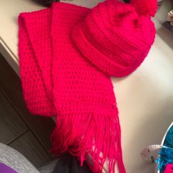 Set De Crochet Bufanda  y Gorro, Perfectamente Para Niña De 3 A 13 Anos 