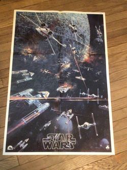 Rare Original 1977 Star Wars Poster 33x22in