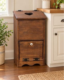 Vintage Wooden Potato & Onion Storage Bin