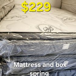 Full Size  12 " Thick  !! Mattress And Box Spring  $229 $229