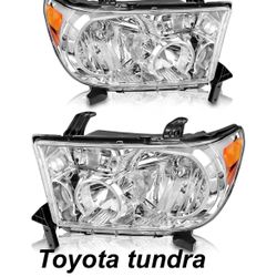 Pair Of Headlights Fit Toyota Tundra 2007 To 2013 