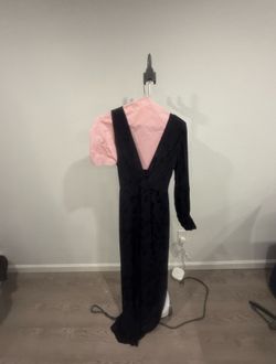 ALEXIS Womans Medium Black velvet-like jumpsuit