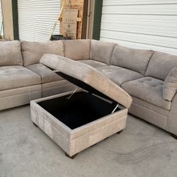 6 PIECE MODULAR SECTIONAL WITH OTTOMAN 