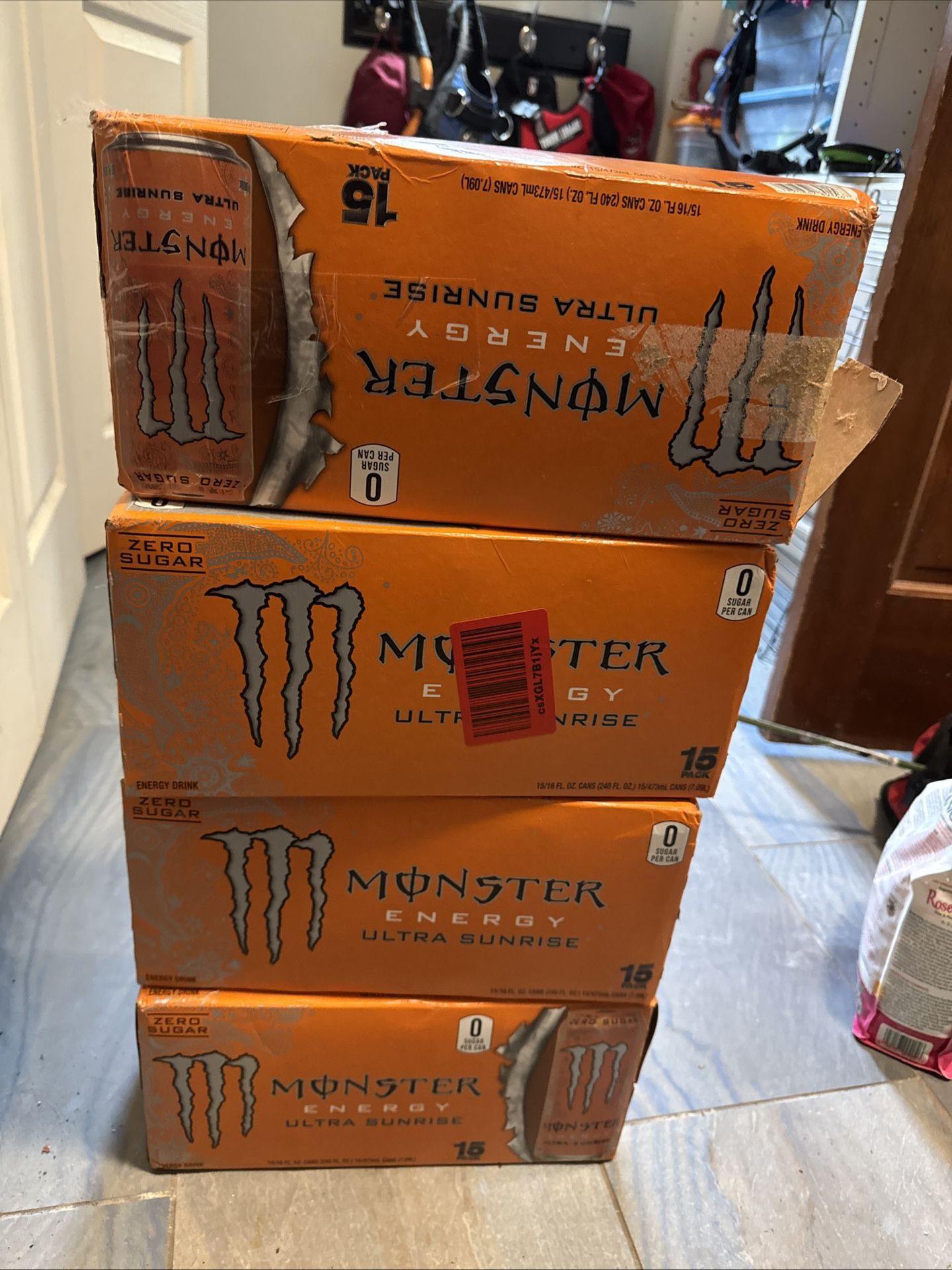 59 Cans of Monster Energy 16 Oz. Ultra Sunrise 