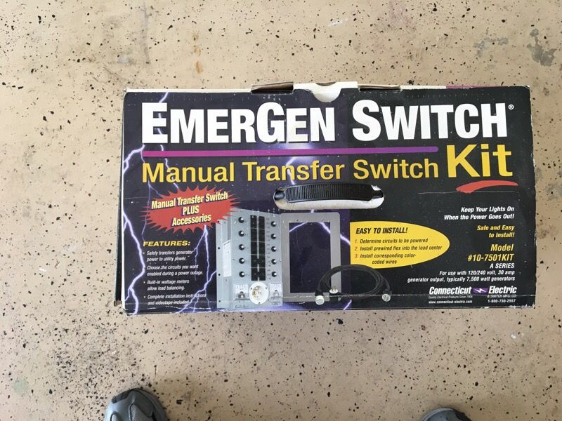 EmerGen Switch manual transfer switch kit